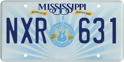 MS license plate NXR631