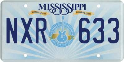 MS license plate NXR633