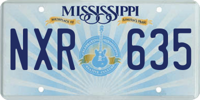 MS license plate NXR635