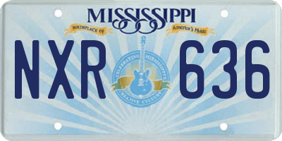MS license plate NXR636