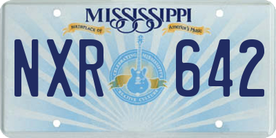 MS license plate NXR642