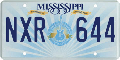 MS license plate NXR644