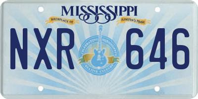 MS license plate NXR646