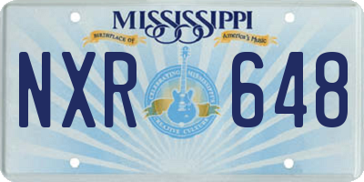 MS license plate NXR648