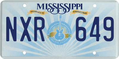 MS license plate NXR649
