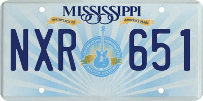 MS license plate NXR651