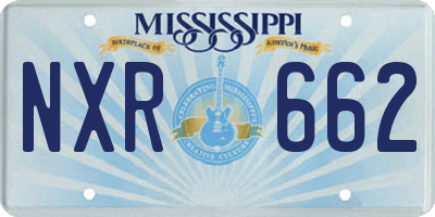 MS license plate NXR662