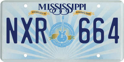MS license plate NXR664