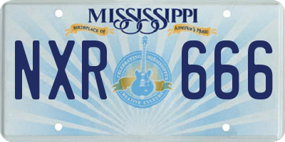 MS license plate NXR666