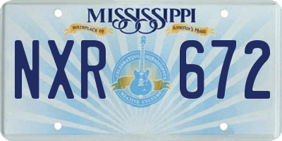 MS license plate NXR672