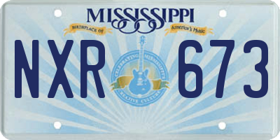 MS license plate NXR673