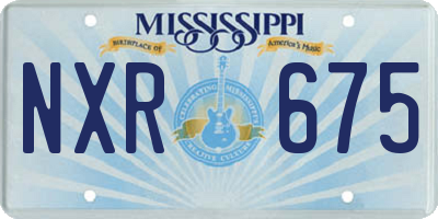 MS license plate NXR675