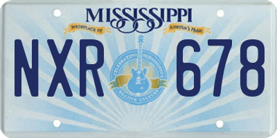 MS license plate NXR678