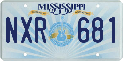 MS license plate NXR681