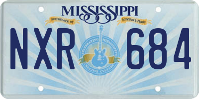 MS license plate NXR684