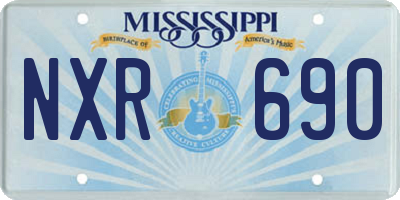 MS license plate NXR690