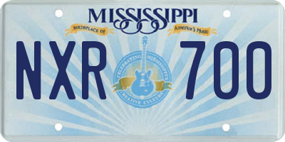 MS license plate NXR700