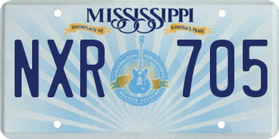 MS license plate NXR705
