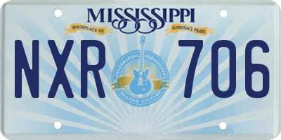 MS license plate NXR706
