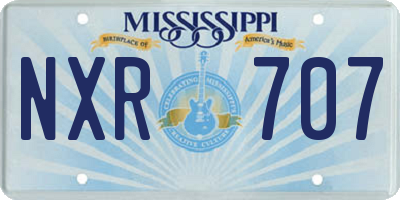 MS license plate NXR707