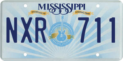 MS license plate NXR711