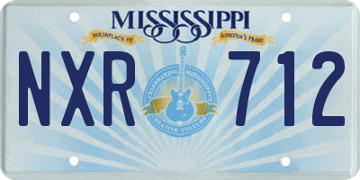 MS license plate NXR712