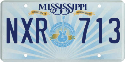MS license plate NXR713