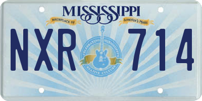 MS license plate NXR714