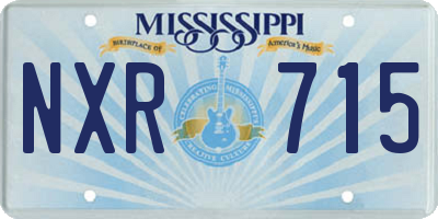 MS license plate NXR715