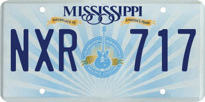 MS license plate NXR717