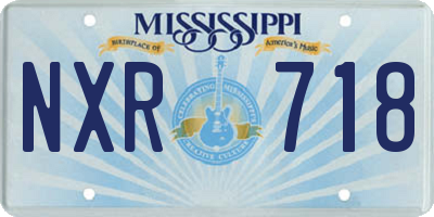 MS license plate NXR718