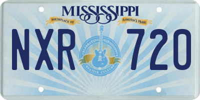 MS license plate NXR720