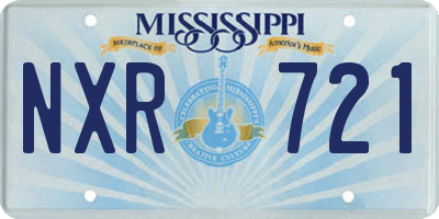 MS license plate NXR721