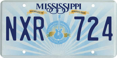 MS license plate NXR724