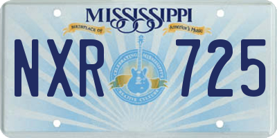 MS license plate NXR725