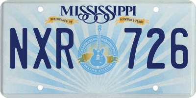 MS license plate NXR726