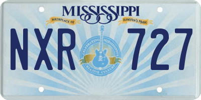 MS license plate NXR727