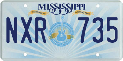 MS license plate NXR735