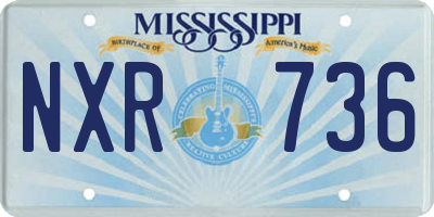 MS license plate NXR736
