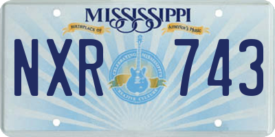 MS license plate NXR743