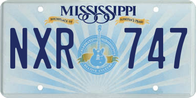 MS license plate NXR747