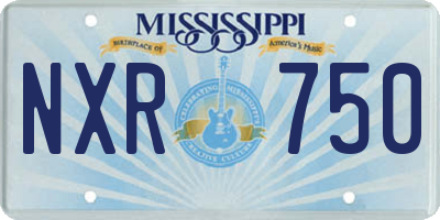 MS license plate NXR750