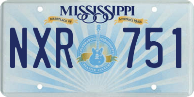 MS license plate NXR751