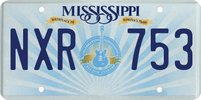 MS license plate NXR753