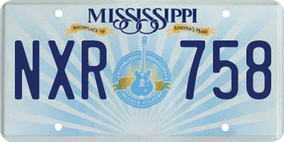 MS license plate NXR758