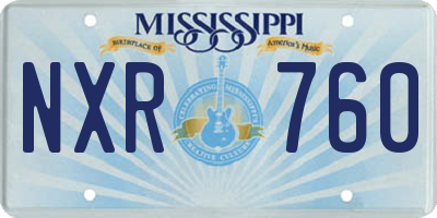 MS license plate NXR760