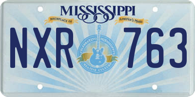 MS license plate NXR763
