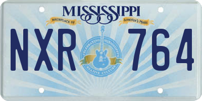 MS license plate NXR764