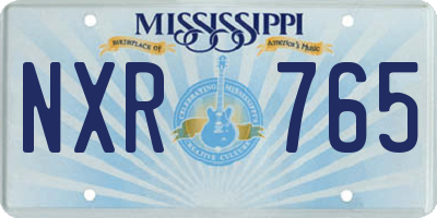 MS license plate NXR765