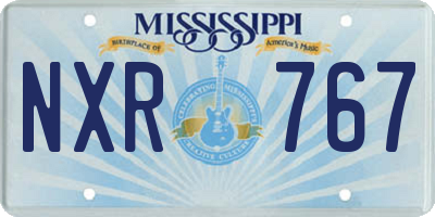 MS license plate NXR767